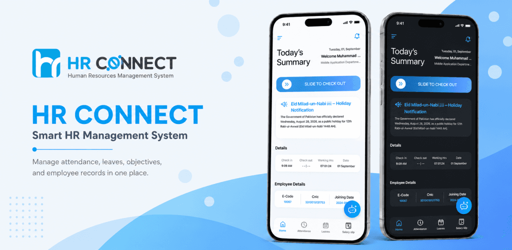 HR Connect — HRMS & Workplace Management feature graphic